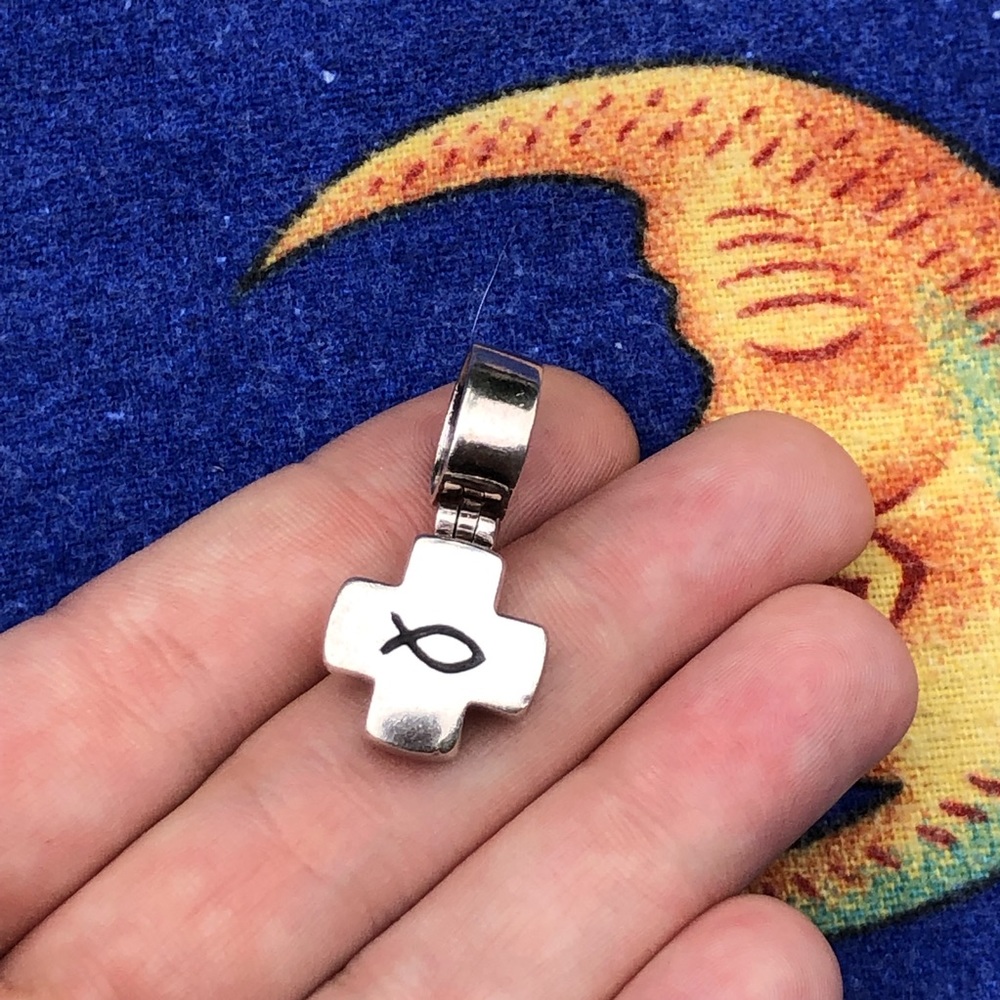 Silpada christian cross fish necklace